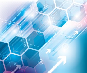 Technology elements with hexagon background vector 06