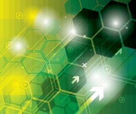 Technology elements with hexagon background vector 08