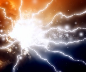 The magical sky discharges Stock Photo