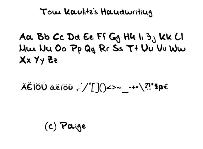 Tom Kaulitz Handwriting Font