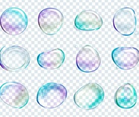 Transparent bubble illustration vector set 01