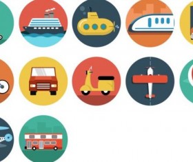 Transportation vintage icons