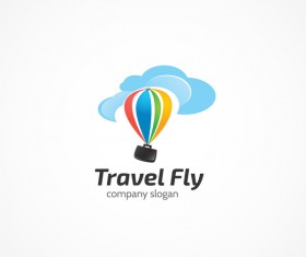 Travel fly logo design vectors