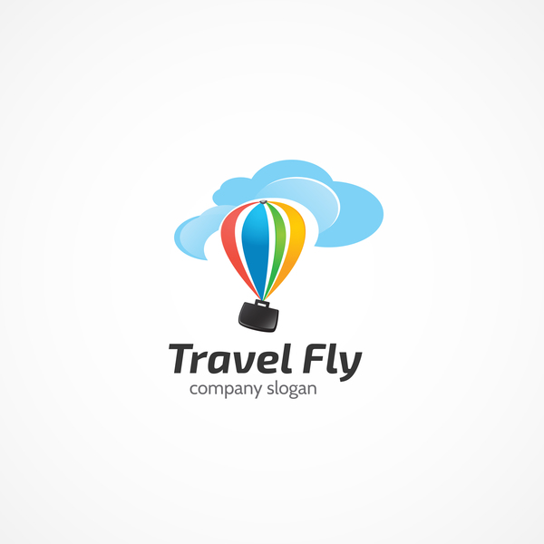Travel fly logo design vectors