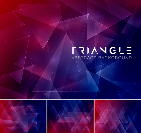 Triangle abstract creative background vector 01