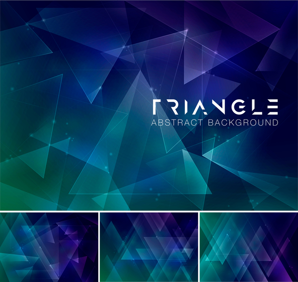 Triangle abstract creative background vector 02