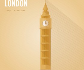 UK london monuments vector