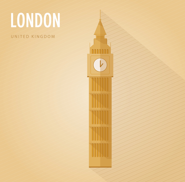 UK london monuments vector