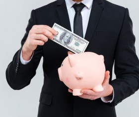 US bills, storage tanks Stock Photo