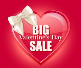 Valentine day big sale vector template