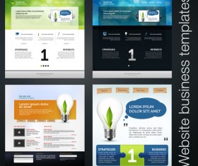 Vector business wetsite template material set 01