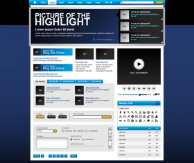 Vector business wetsite template material set 03