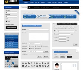 Vector business wetsite template material set 06