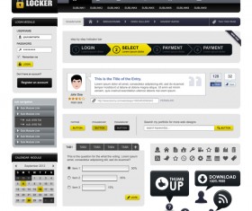 Vector business wetsite template material set 07