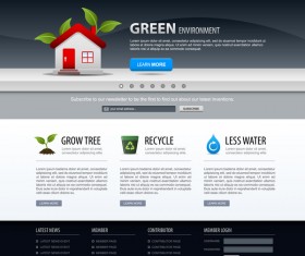 Vector business wetsite template material set 08
