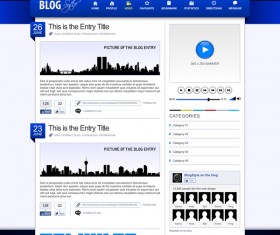 Vector business wetsite template material set 09