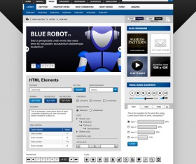 Vector business wetsite template material set 10