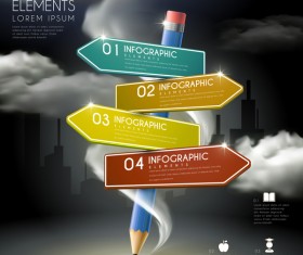 Vector education infographic template material 04