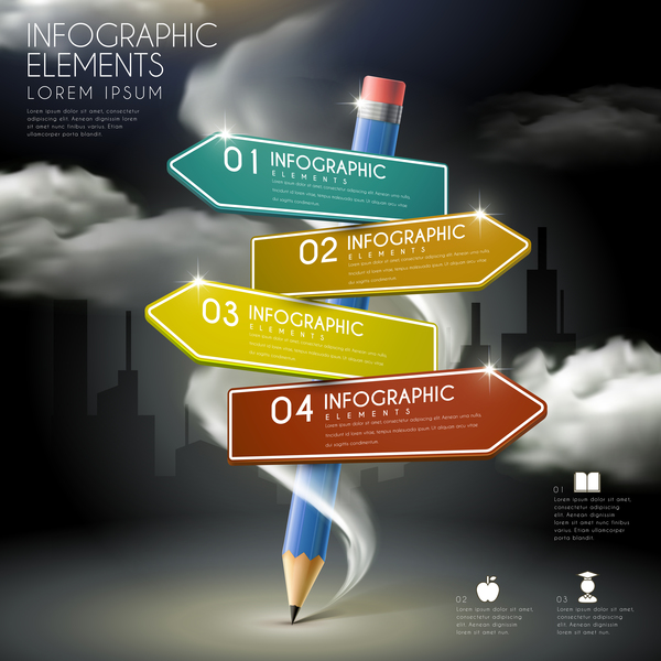 Vector education infographic template material 04