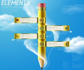 Vector education infographic template material 06