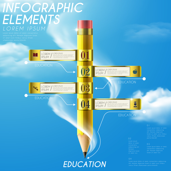 Vector education infographic template material 06