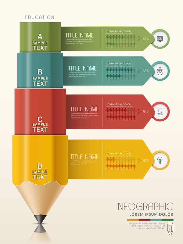 Vector education infographic template material 08