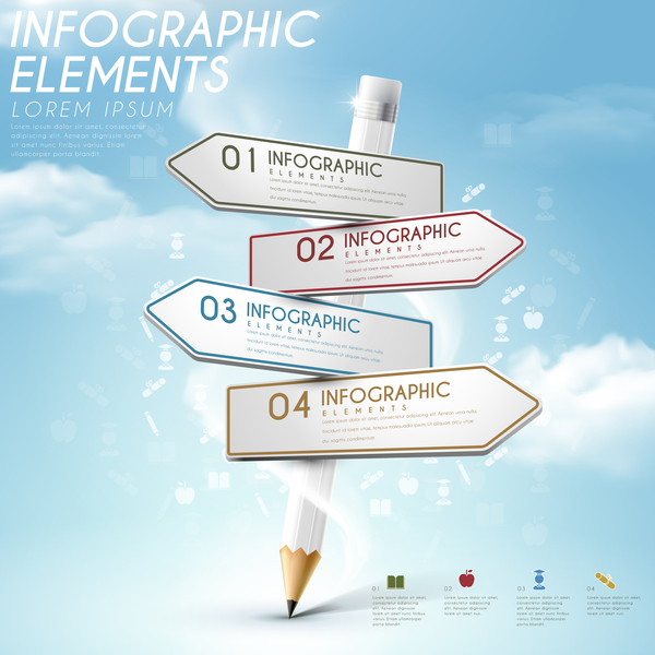 Vector education infographic template material 16