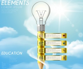 Vector education infographic template material 17