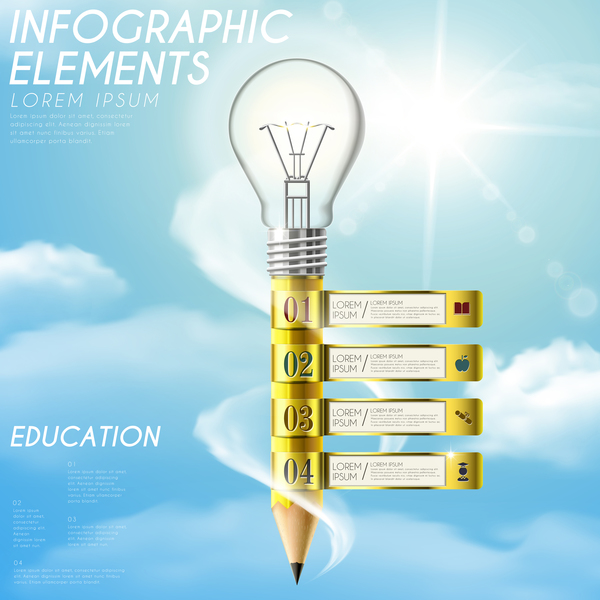 Vector education infographic template material 17