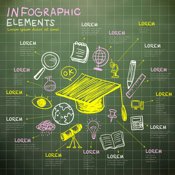 Vector education infographic template material 20