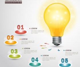 Notepad And Education Infographic Vectors Template 03 Free Download