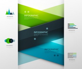 Vector infographic colored template material 02