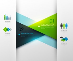 Vector infographic colored template material 03