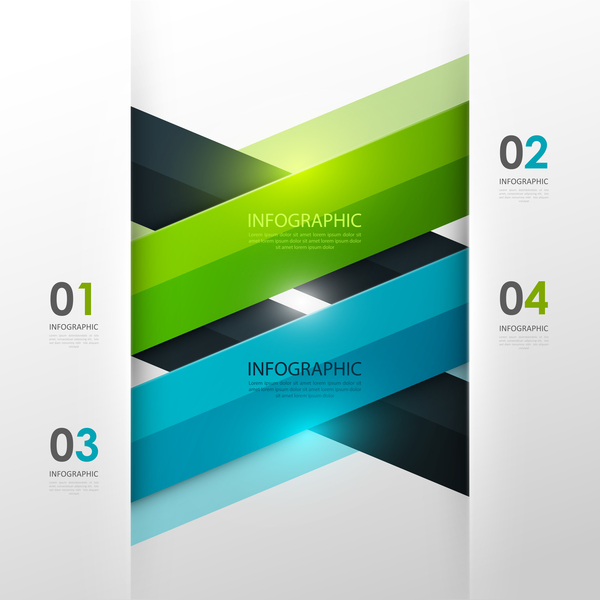 Vector infographic colored template material 08