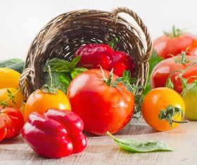 Vegetable Tomatoes, peppers Stock Photo
