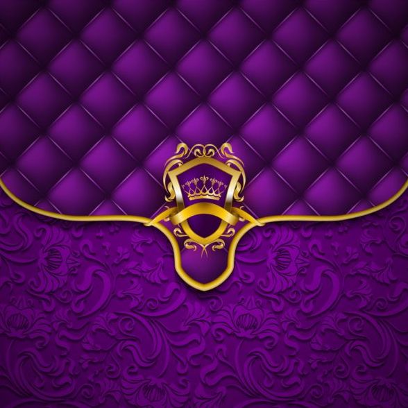 Violet luxury floral vector background