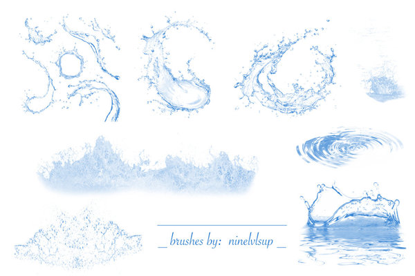 water splash brushes photoshop free download