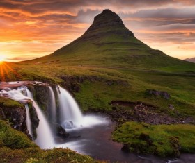 Waterfall landscape Stock Photo