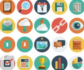 Web vintage icons set