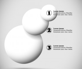 White balls with infographics vectors template 05