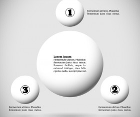 White balls with infographics vectors template 06