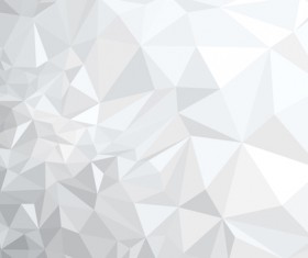 White geometric shapes backgrounds vector set 09