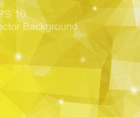 Yellow geometric polygon background vector material