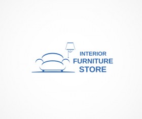interior fuiniture store logo design vector