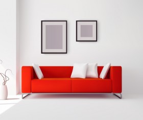living room interior design vector 03