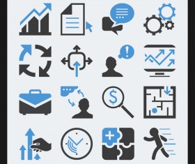 16 kind grid based icon