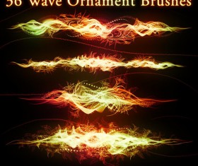 36 Wave Ornament photoshop brushes