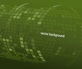 3D tube tech green background vector