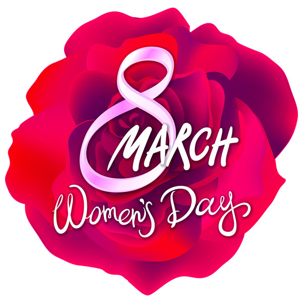 8 march women day with rose background vector 03