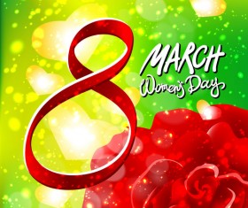 8 march women day with rose background vector 05